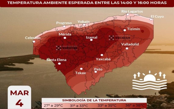 Calor y lluvias para este miércoles en Yucatán