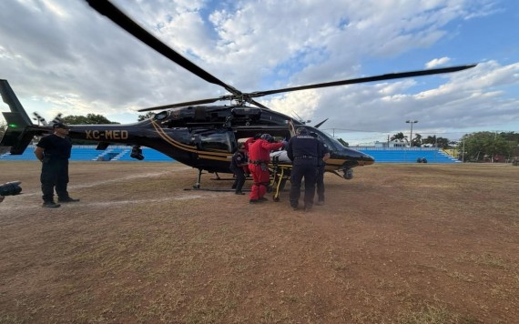 Trasladan a policía lesionado en Xcan, Chemax