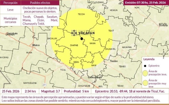 Tiembla de nuevo en Ticul