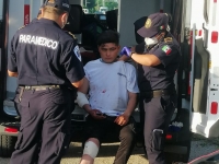 Joven motociclista resulta herido en hecho de tr&aacute;nsito&nbsp;