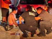 Motociclista lesionado en choque