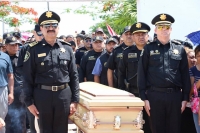Dan el último adiós a policía muerto en siniestro vial