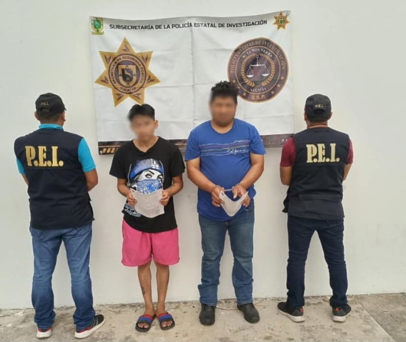 Arrestan a dos personas por robo en negocio de Cholul