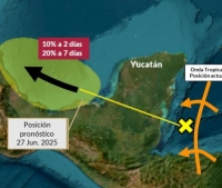 Paso de onda tropical 7 dejará fuertes lluvias este viernes