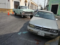 Choque en el centro deja da&ntilde;os materiales&nbsp;