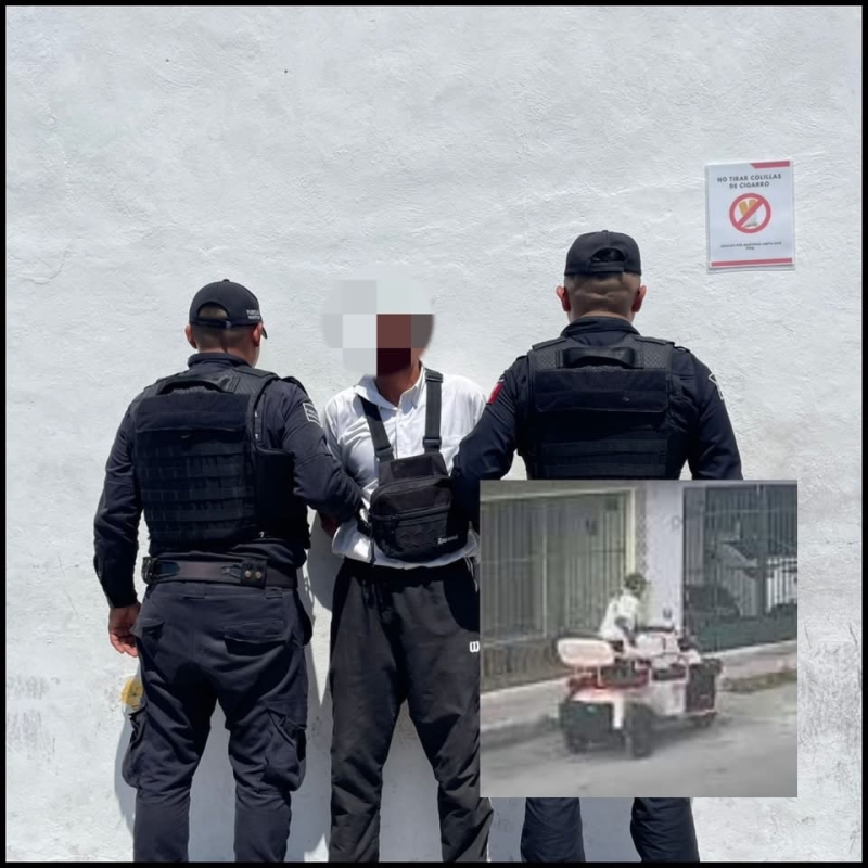 Cae por robo de motocicleta