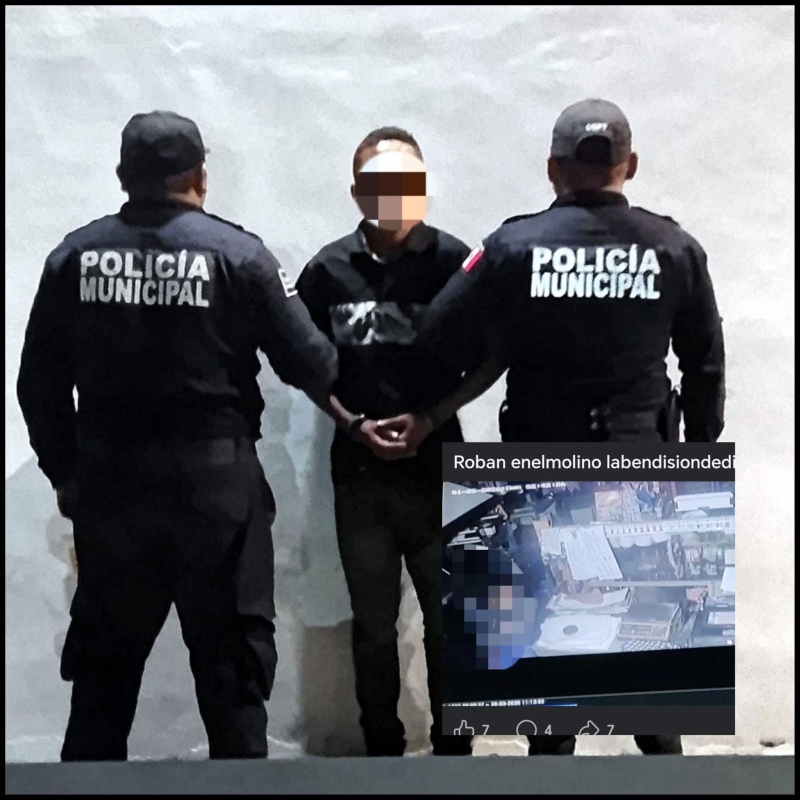 Cae sujeto por presunto robo en tortillería