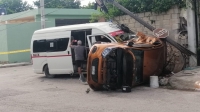 Nuevo accidente de Urvan del FUTV en M&eacute;rida