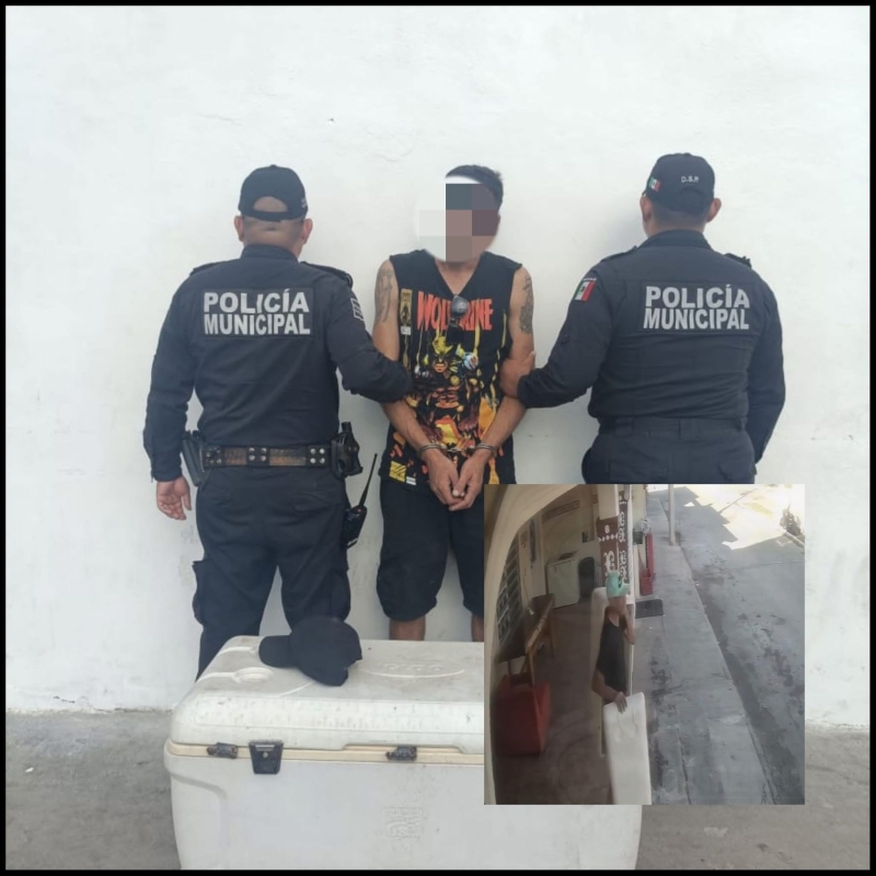 Detienen a presunto ladrón en Progreso