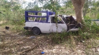 Choque al sur de M&eacute;rida deja cinco personas lesionadas