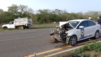 Choque en la M&eacute;rida-Canc&uacute;n manda a 5 personas al hospital