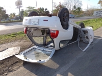 Conductor resulta lesionado en siniestro vial