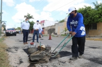 Bacheo en calles,  una prioridad para Ayuntamiento: Ren&aacute;n Barrera