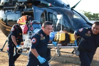 Trasladan a param&eacute;dicas que sufrieron siniestro en Valladolid