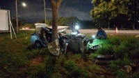 Despedaza su veh&iacute;culo en el Perif&eacute;rico de M&eacute;rida