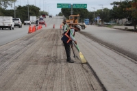 Avanzan trabajos de repavimentaci&oacute;n en zona sur del Perif&eacute;rico
