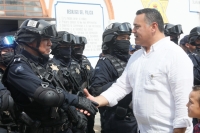 Reconoce Ren&aacute;n Barrera labor de polic&iacute;a municipal