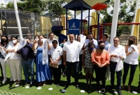 Entrega Ren&aacute;n Barrera obras en parque de Onc&aacute;n