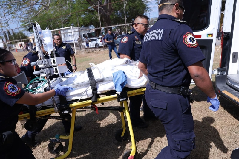 Trasladan vía aérea a joven lesionada en Tekax