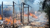 Fuego devora vivienda en Tizimín