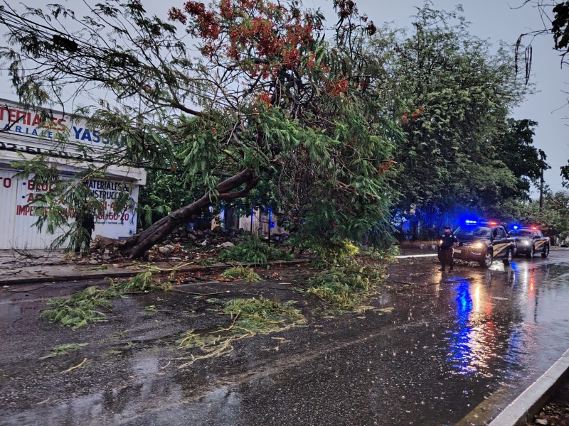 Caos por intensas lluvias en el territorio yucateco