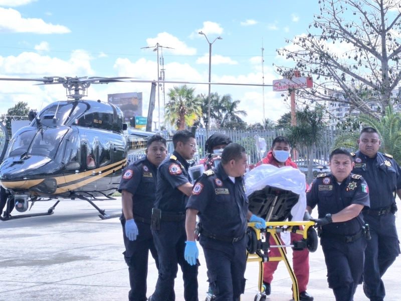 Traslado vía aérea de hombre  con cardiopatía