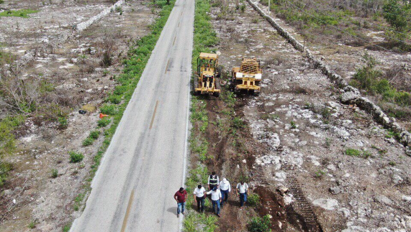 En marcha, construcción de la carretera Hunucmá-Sisal