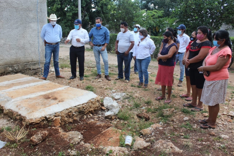 Supervisa Japay construcción de sanitarios en comisaría de Tizimín
