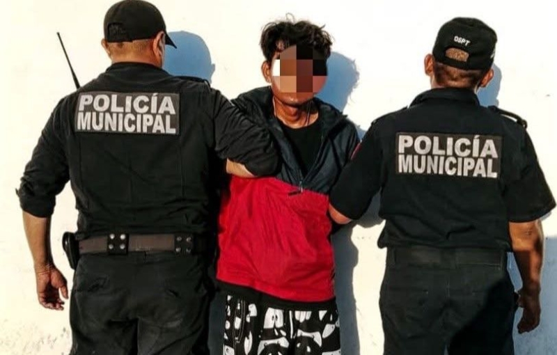 Detienen a ladrón en Puerto Progreso