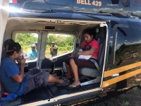 Puente a&eacute;reo de la SSP auxilia a beb&eacute; de comisar&iacute;a incomunicada