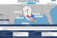 Tormenta Barry no representa un riesgo para Yucat&aacute;n