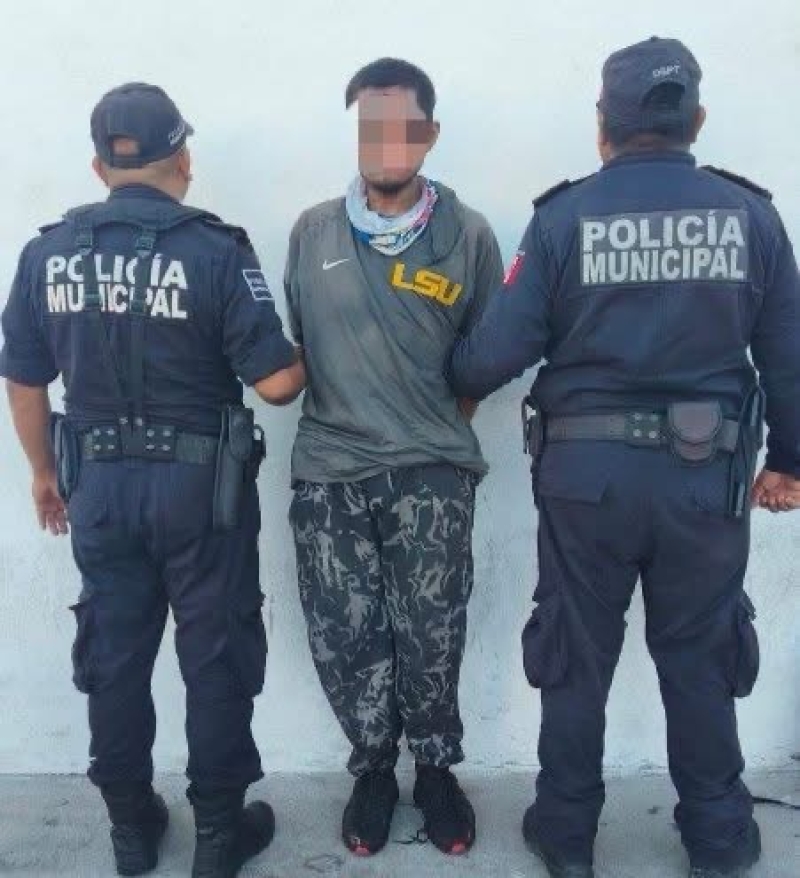 Detienen a hombre por robo