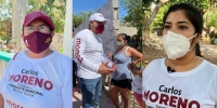 Candidatas del Panal y Fuerza por M&eacute;xico se suman a campa&ntilde;a de Carlos Moreno