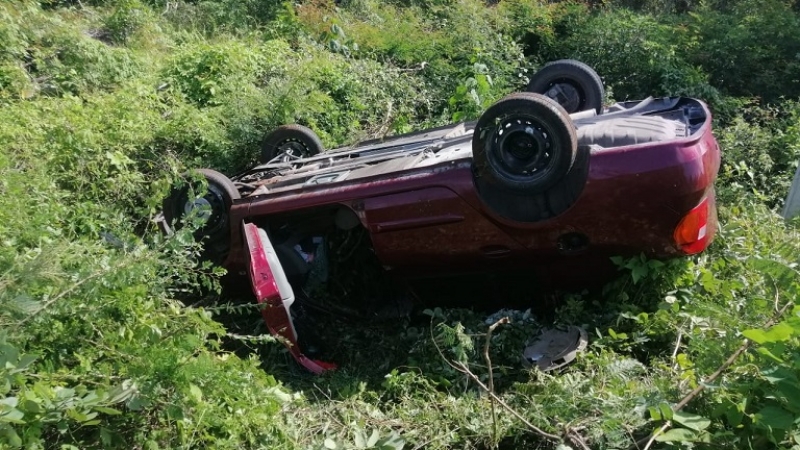 Aparatosa volcadura en la Mérida-Valladolid