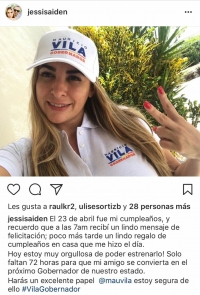 Hija de titular de la SSP hace p&uacute;blico su apoyo a Mauricio Vila