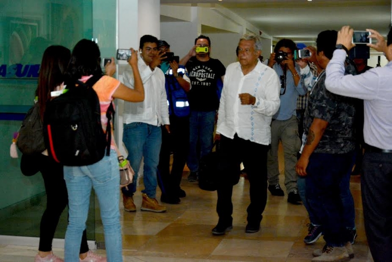 AMLO está ya en tierras yucatecas
