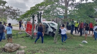 Hermana de alcaldesa de Conkal protagoniza siniestro vial con varios heridos&nbsp;