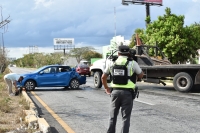 Choque triple deja cuantiosos da&ntilde;os