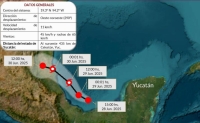 Se forma depresión tropical sobre la Bahía de Campeche