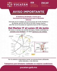 Continúa intervención en Periférico de Mérida