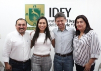 Karem Achach visita al titular del IDEY