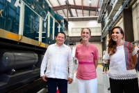Sheinbaum y Huacho supervisan avances del Tren de Carga