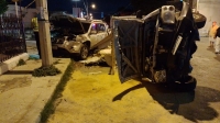 Siniestro vial en el Centro de M&eacute;rida deja dos heridos&nbsp;