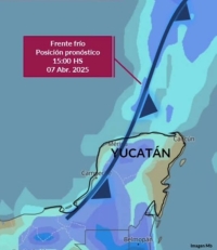 Ingresaría frente frío este domingo; hoy, prevén 41° en Mérida