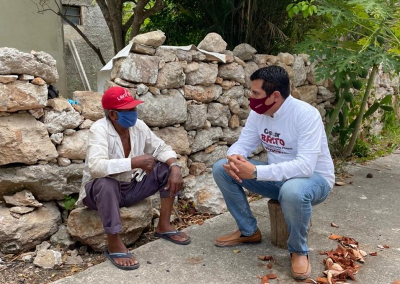 Oscar Brito y Geovanna Campos arrancan campaña en la capital yucateca