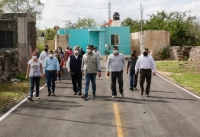 Supervisa alcalde  trabajos de repavimentaci&oacute;n en Chablekal