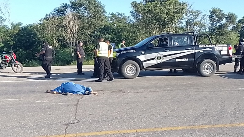 Muere atropellado en la Mérida-Motul 