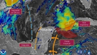 Vigilan paso de onda tropical sobre Península de Yucatán