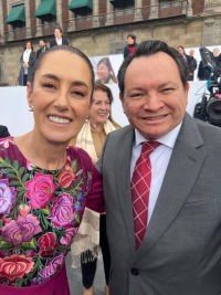 Acude "Huacho" a festejo por 100 d&iacute;as de Gobierno de Sheinbaum