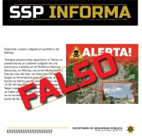 Desmiente SSP presunto cuerpo colgado en Perif&eacute;rico de M&eacute;rida
